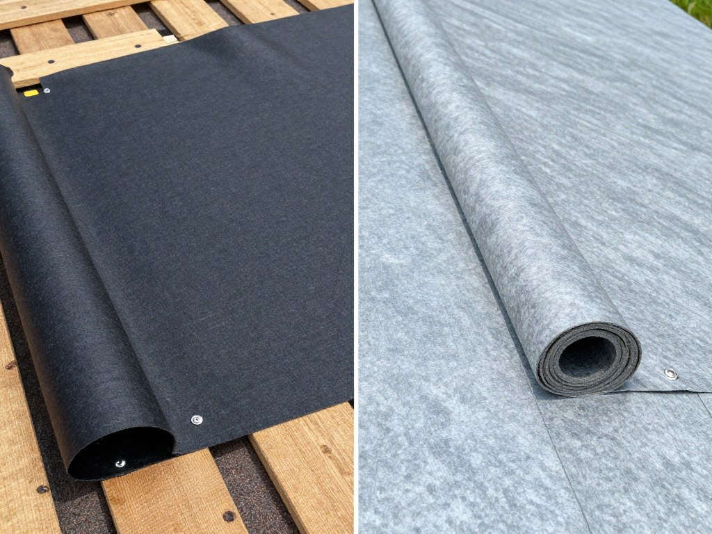 comparison of traditional felt underlayment and modern synthetic roof underlayment